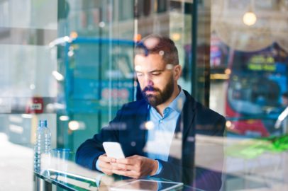 Man with smart phone