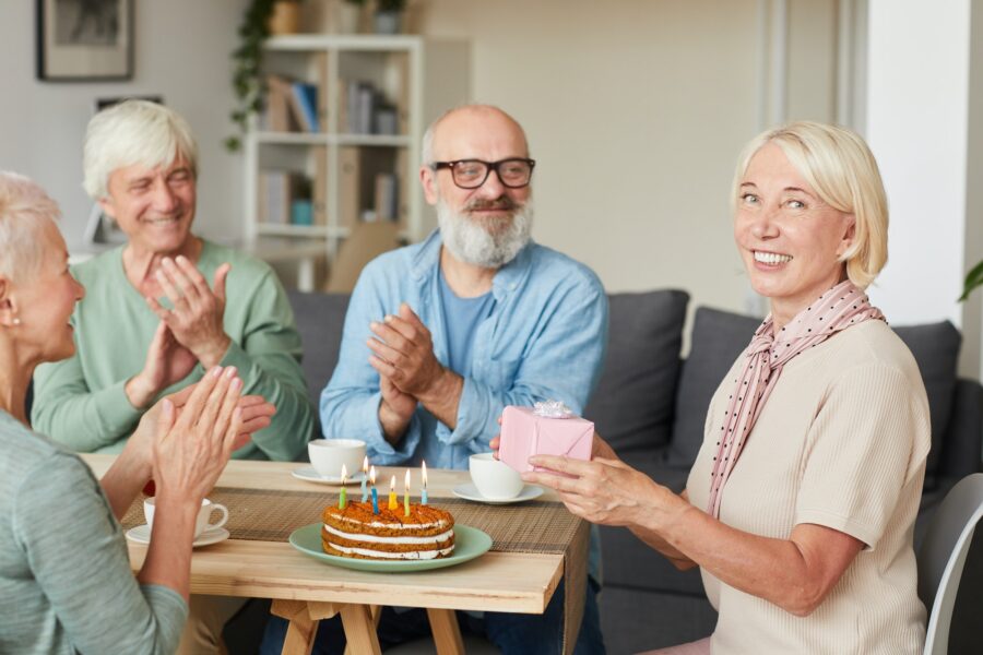 People celebrating birthday