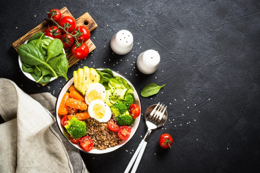 Buddha bowl with Buckwheat and vegetables