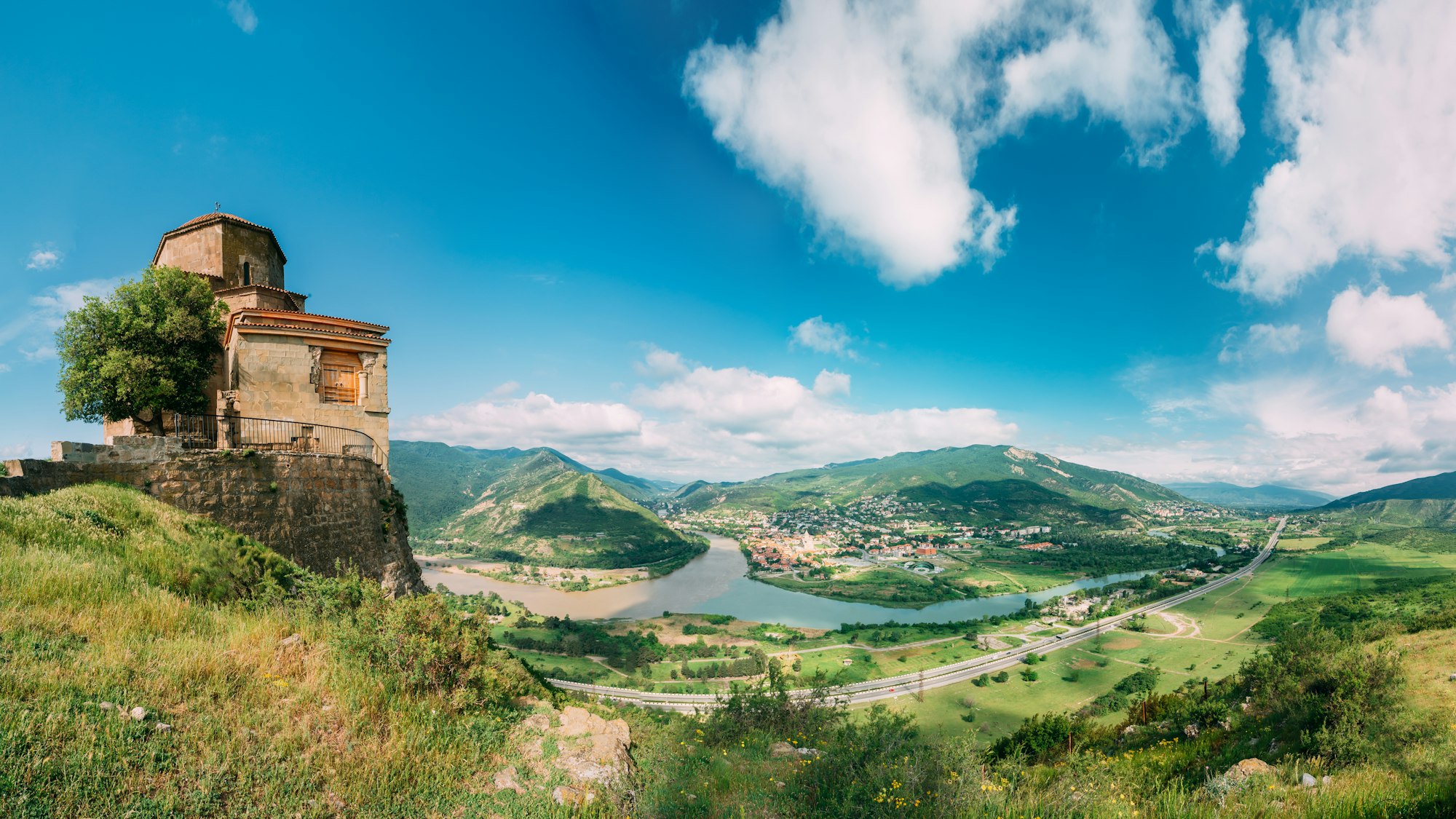 Mtskheta Georgia. Ancient Georgian Church Of Holly Cross, Jvari