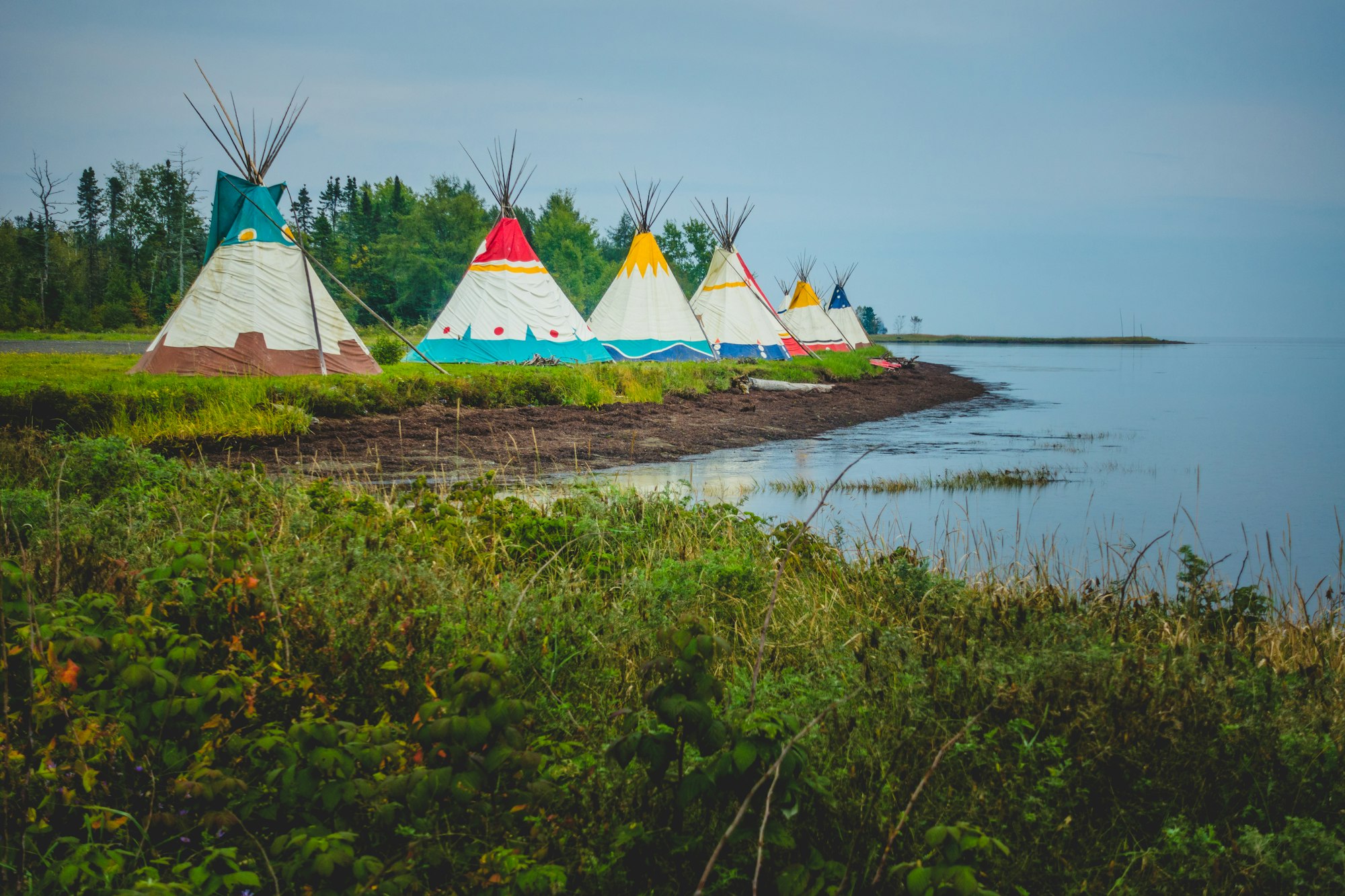 Traditional tents of native Americans