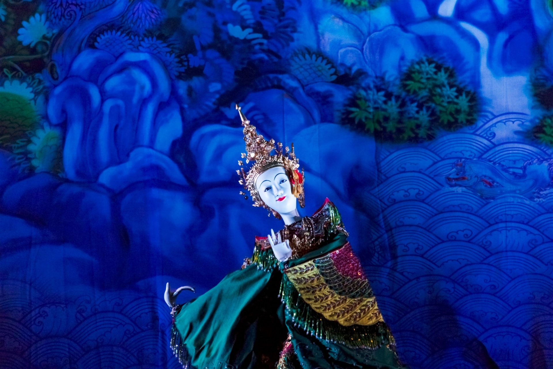 Hun Krabok, thai puppet traditional. asian culture concept